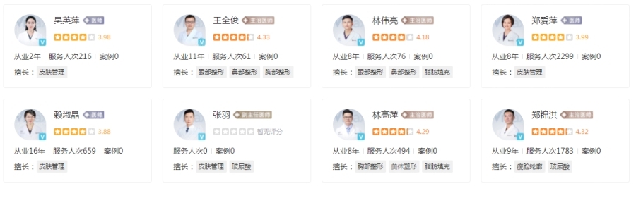 廈門薇格整形美容醫(yī)院醫(yī)生團隊